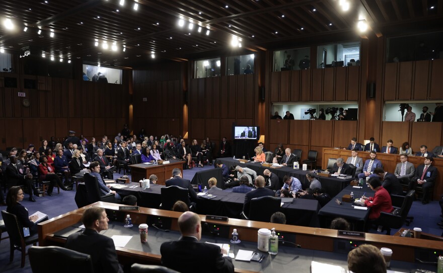 March 21: U.S. Supreme Court nominee Judge Ketanji Brown Jackson listens during her confirmation hearing before the Senate Judiciary Committee.