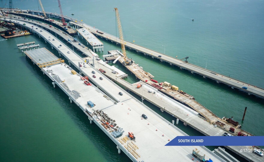 A progress image of the Hampton Roads Bridge Tunnel Expansion from April 2026.