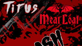blood-spattered show poster for TITUS-MEAT LOAF