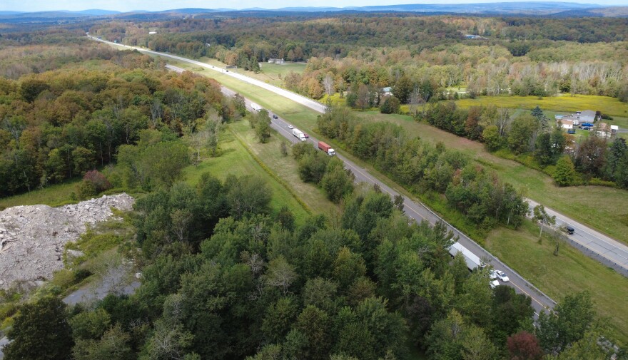 The area around Route 380 in Clifton and Covington townships where developers plan to build a large-scale data center campus.