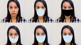 NIST digitally applied mask shapes to photos to test the performance of face recognition algorithms developed before COVID-19. Because real world masks differ, the team came up with variants including differences in shape, color and nose coverages.