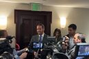 House Speaker Daniel Perez speaks to reporters 