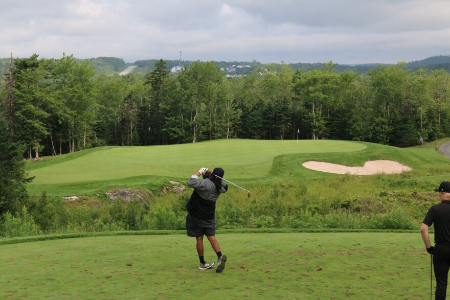 Gavin Frost, 19, had to adjust his stroke when he played in the humid air in Halifax, Nova Scotia.