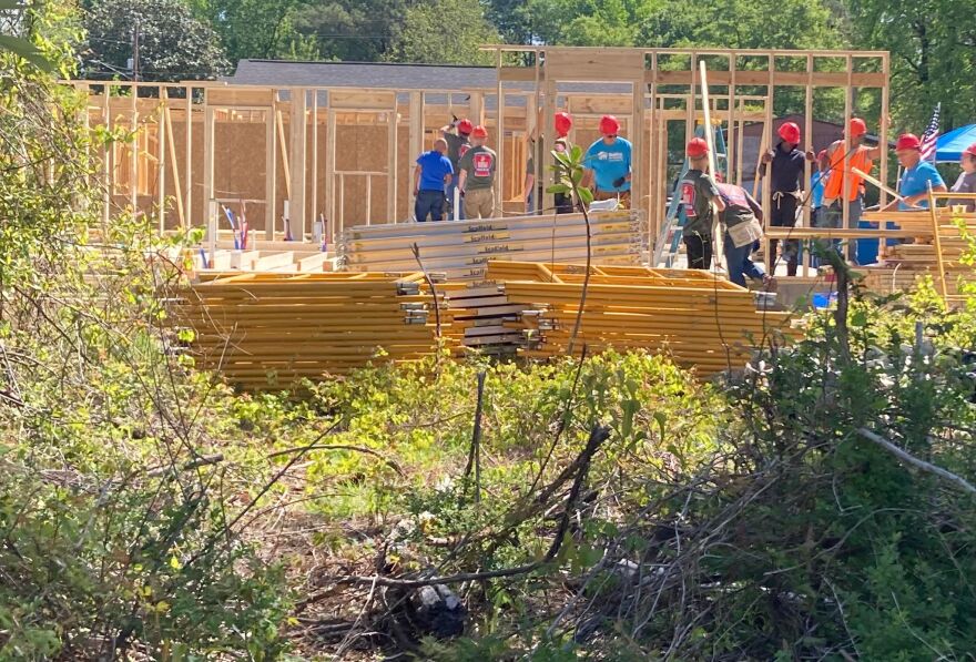 Members of the Frederick, Maryland Disaster Response team traveled to New Bern for the sixth time to help with the three Craven County Habitat for Humanity builds underway this spring.