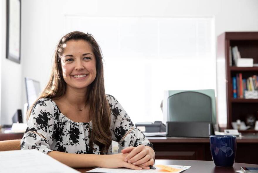 Katherine Bisson in her office