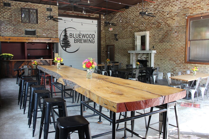 The patio at Bluewood Brewing, located on Cherokee Street in south St. Louis.