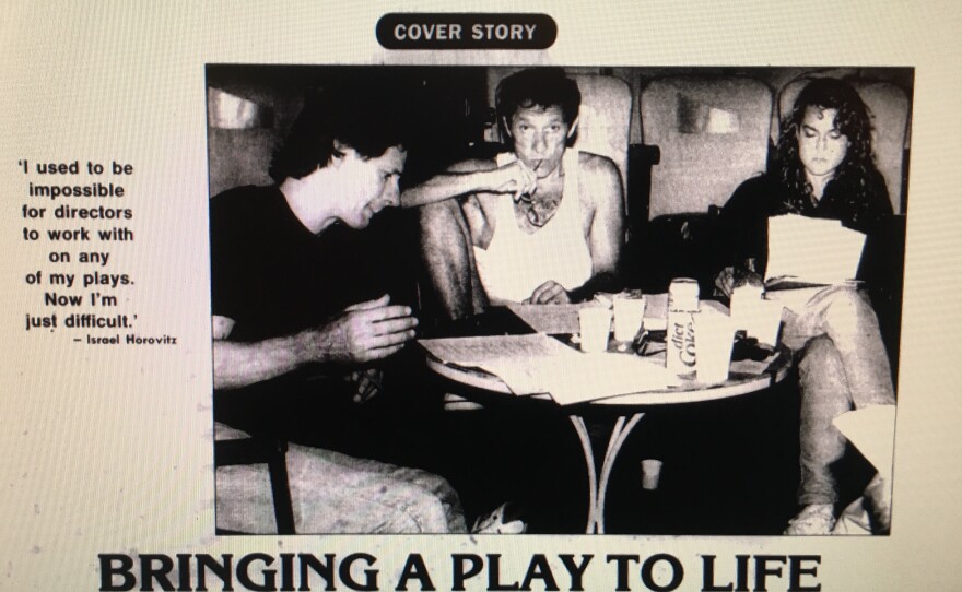 In 1989, <em>The Gloucester Daily Times </em>reviewed <em>The Widow's Blind Date</em>, written by Israel Horovitz (center). It's a play that depicts a woman confronting her rapists. Jocelyn Meinhardt (right), who worked on the play at the time, says she was sexually assaulted by Horovitz.