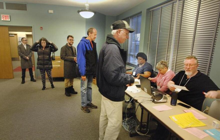 Voters cast ballots