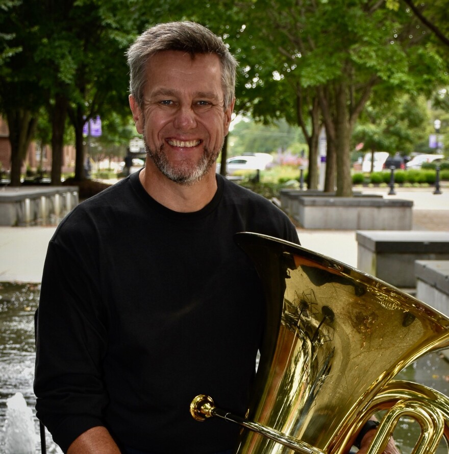 color photo of Tony Zilincik with tuba