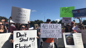 Republican protestors chanted "Brenda Snipes has got to go!" as the recount continued in Lauderhill. The protests lasted for more than a week after election day.