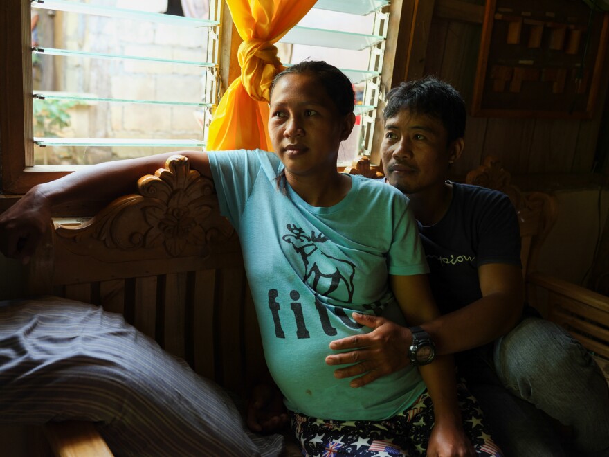 Risa Calibuso and her husband, Michael Calibuso, at home in Abinganan, a village of 1,700 people on rugged terrain in the municipality of Bambang.