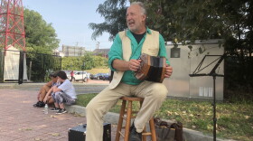 Shantyman David Coffin performs on Staten Island.