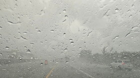 raindrops on a windshield