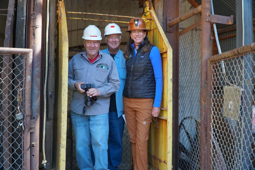Members of the Friends of Ski Mountain Mining History from left: photographer Bill Tafuri, project manager Brian Buck and marketing director Colleen Logan.