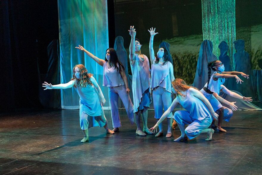  Dancers perform in a 2020 production of “Spoon River Anthologies,” one of several offerings by Rochester Institute of Technology and National Technical Institute for the Deaf students. 