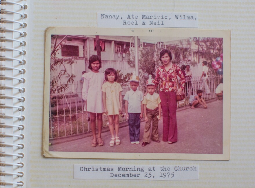 Wilma Consul, second from the left, poses for a picture with her mother, older sister and two younger brothers. She grew up in Manila.