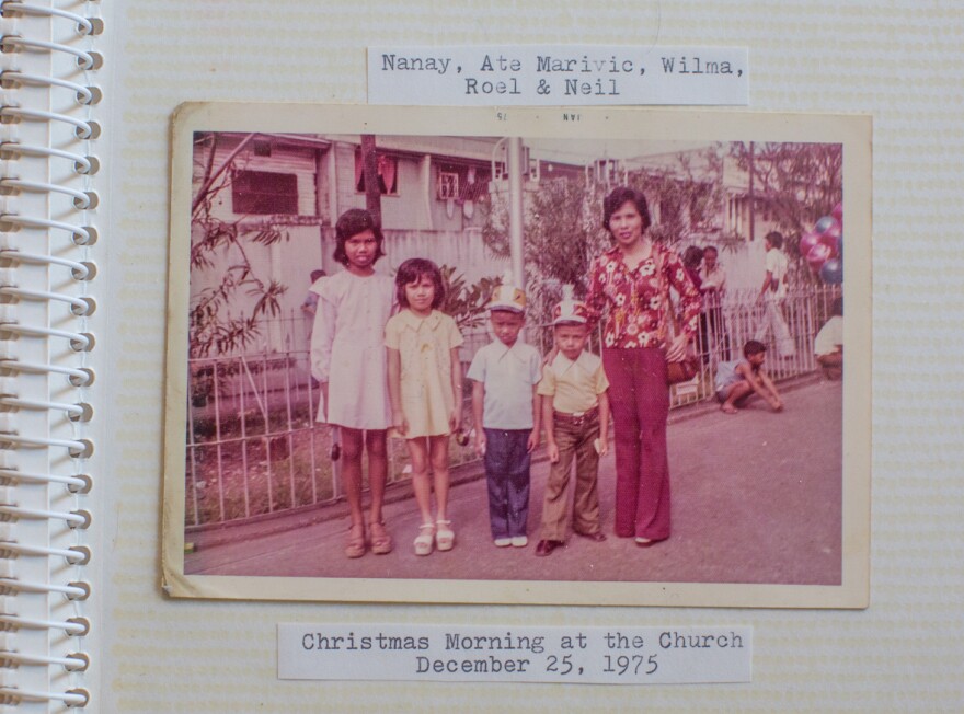 Wilma Consul, second from the left, poses for a picture with her mother, older sister and two younger brothers. She grew up in Manila.