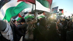 Some 50 people from the Lansing area traveled 10 hours by bus to take part in a rally for Palestinian Rights January 13 in Washington DC