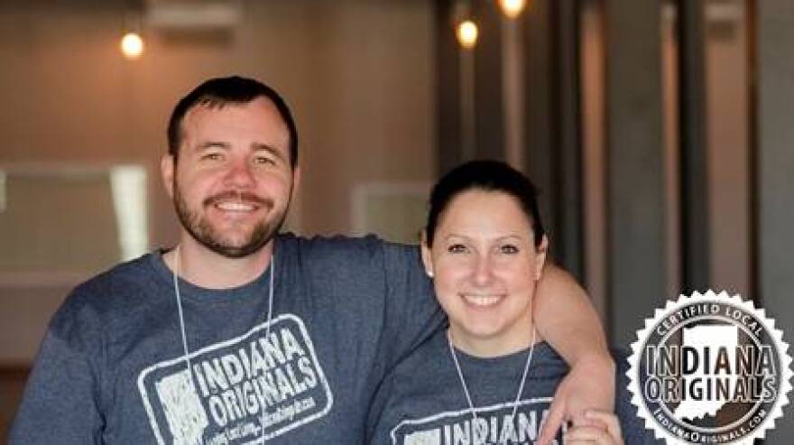 Founder of Indiana Originals Mel McMahon Stone and her husband Lance.