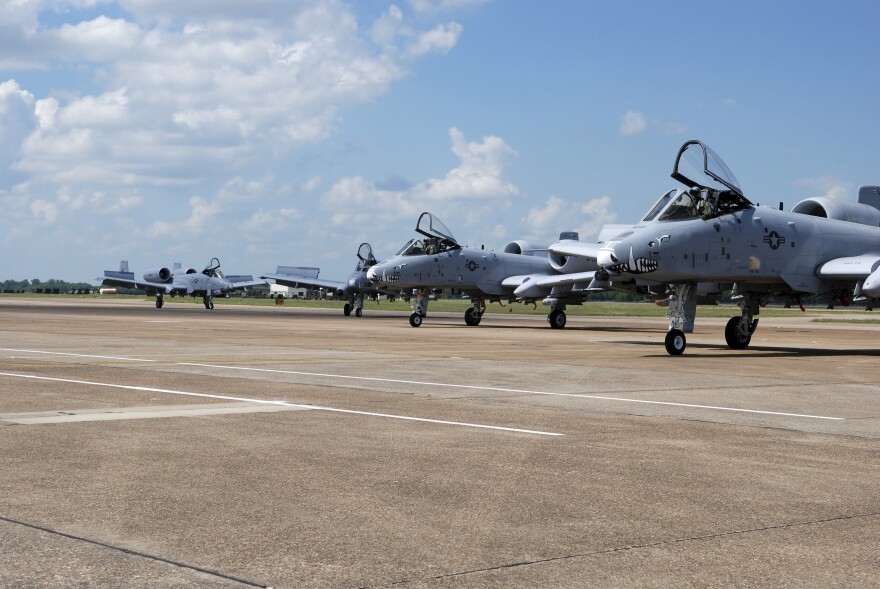  Four A-10 Thunderbolt IIs return from a flying hours record setting sortie.
