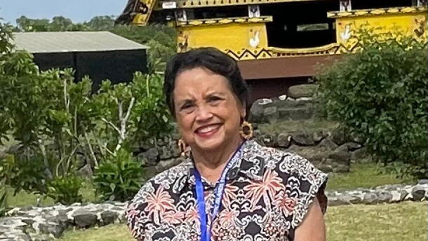 Guam Gov. Lou Leon Guerrero, shown here in Koror, Palau, on Sept. 2, 2026, told Pacific Island Forum leaderṡ that Guam wants to become a full member of the organization.
