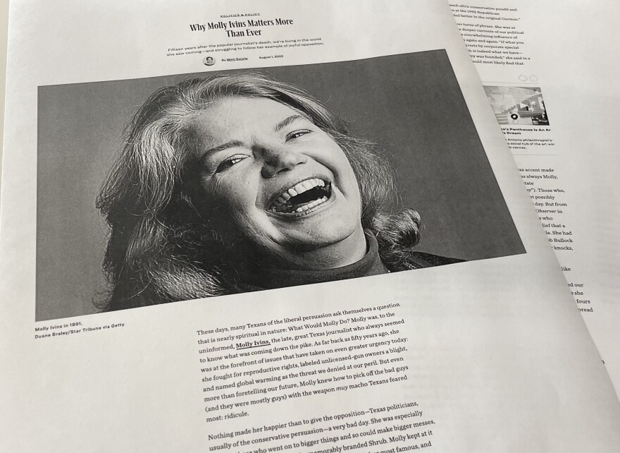 Mimi Swartz writes about Molly Ivins in this article from Texas Monthly