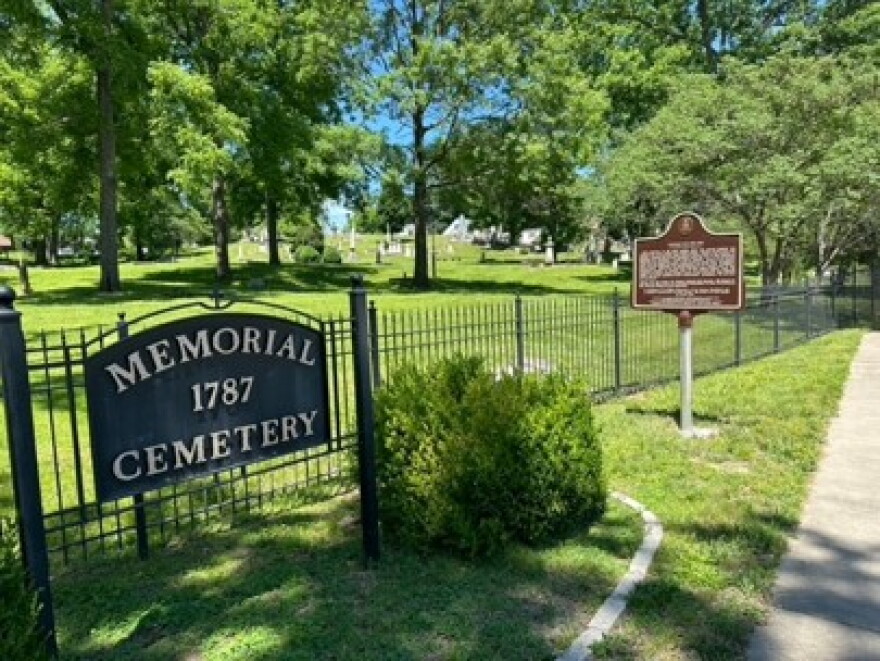 Roadside Marker at Ste Genevieve Memorial Cemetery located on Market St