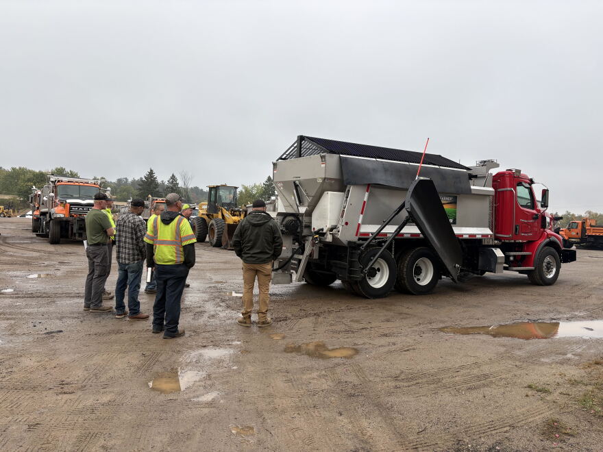 a representative from Florence county brought one of their newer trucks to the site for others to learn about and ask questions.
