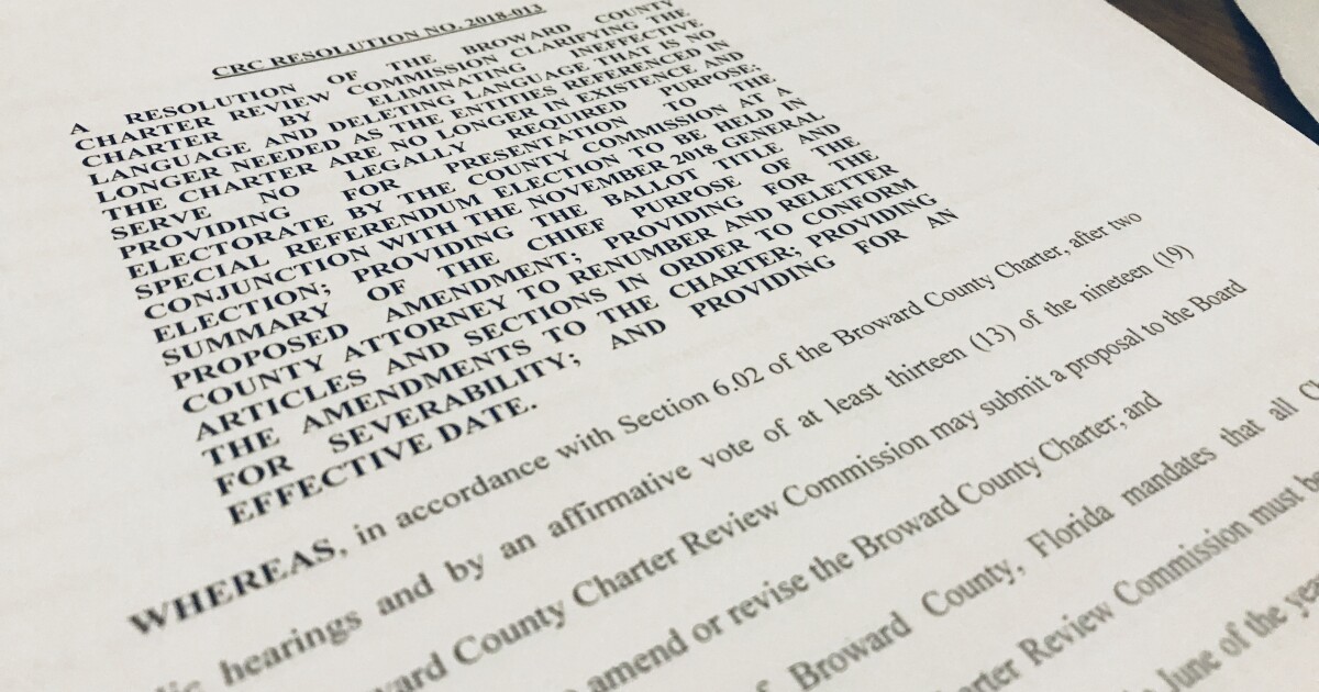 24 Ballot Questions And Counting Broward Official Warns Voters To Start Reviewing Issues Early Wlrn Broward County Charter Review Commission Questions Guide 2022