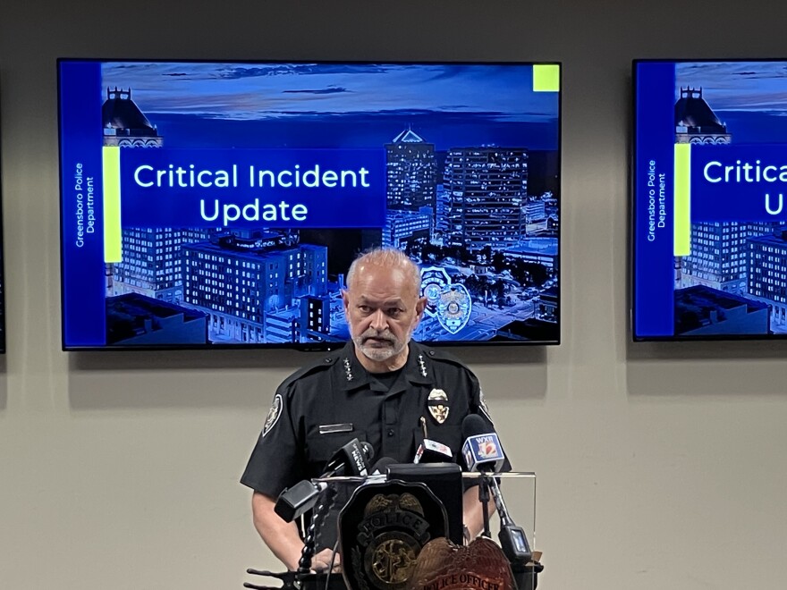 Greensboro Police Chief Kamran Afzal addressed reporters during his first press conference on Monday, May 18, 2026.