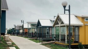 Tiny homes used as residences at Community First! Village in Austin, Texas
