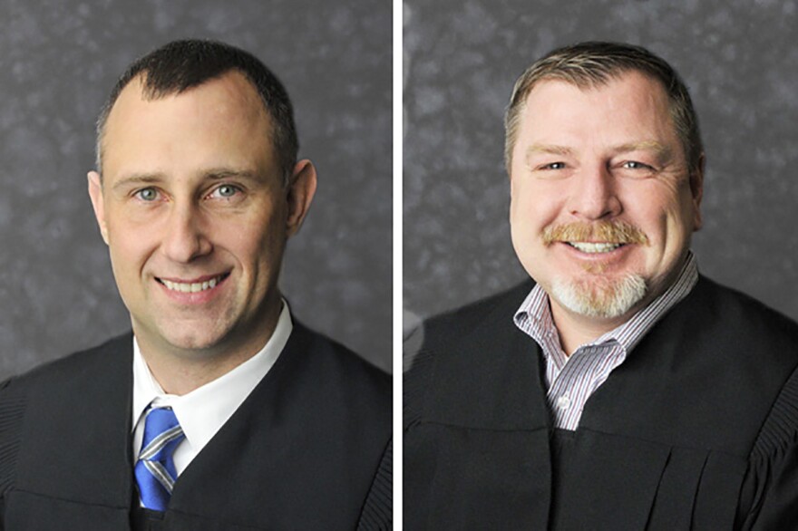 Judge Bradley Jacobs and Judge Andrew Adams were visiting Indianapolis for a judicial education conference.
