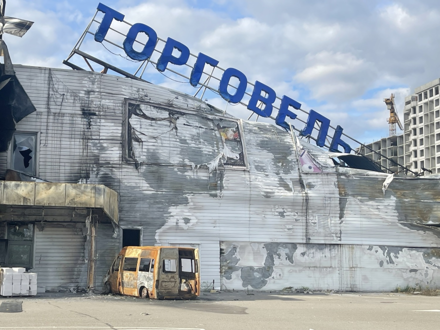 The destruction in the Ukrainian city of Bucha.