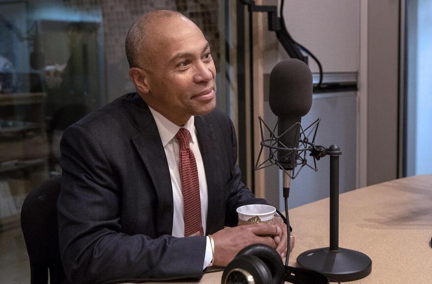 Former Massachusetts Governor Deval Patrick at WBUR.