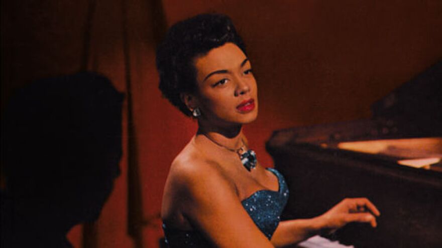 Hazel Scott on the cover of <em>'Round Midnight</em>.