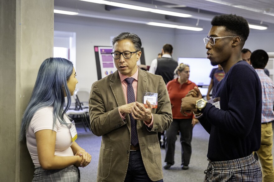 Richard Yao (center) has been appointed as Cal State Channel Islands fourth President. He has been serving as interim President since January of 2021.