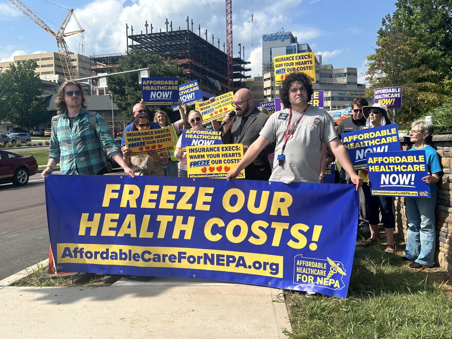 Advocates with Affordable Care for PA organized a 'Care-A-Van' trip in August to call on health insurers to freeze costs as they propose rate hikes.