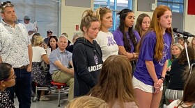 Freshmen from Ardrey Kell High urged CMS not to force them to switch schools in their junior year.