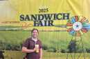 Peter takes in one of the many photo ops around the Sandwich Fair.