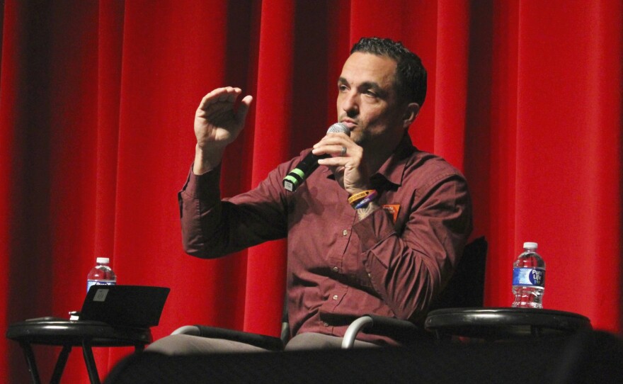 Russ Cleveland speaks during a Democratic western district U.S. House candidate debate in Butte on March 10, 2026.