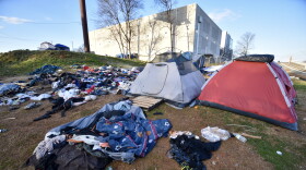 Some of what was left behind at Tent City shortly before the 5 p.m. Friday deadline to clear the site.