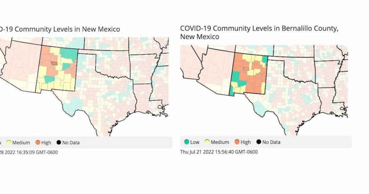 Eleven New Mexico counties have high COVID-19 community levels