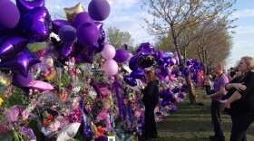 Scores of fans visited Prince's Paisley Park compound in Chanhassen, Minn., on Saturday afternoon. The fence has rapidly become a makeshift memorial celebrating the life of the artist.