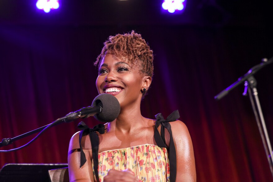 DeWanda Wise appears on <em>Ask Me Another</em> at the Bell House in Brooklyn, New York.