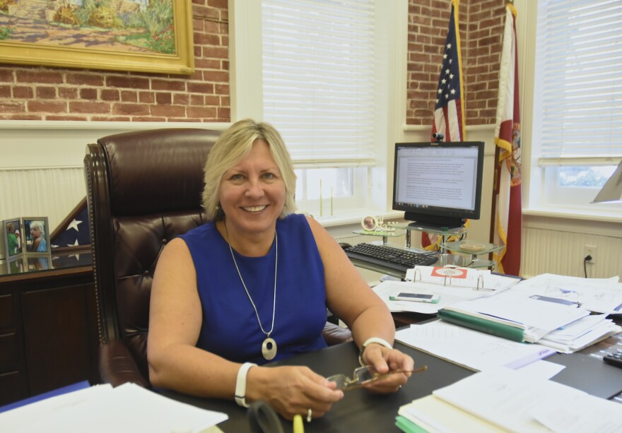 County commissioner heather carruthers shown in her office in Key West