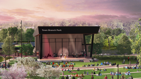 Amphitheater in Lexington's new Gatton Park on Town Branch