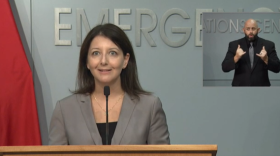 State Health and Human Services Secretary Mandy Cohen during a news conference on Tuesday.