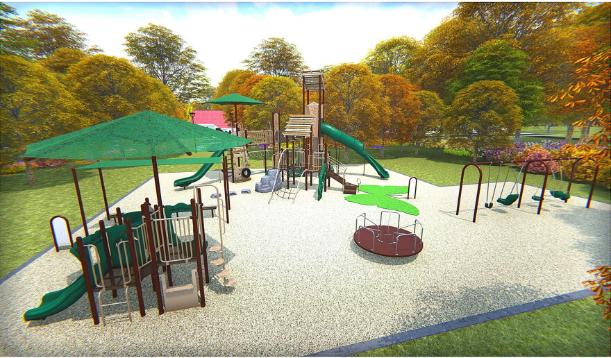 The plans for a new playground at Andamar Park in Goleta