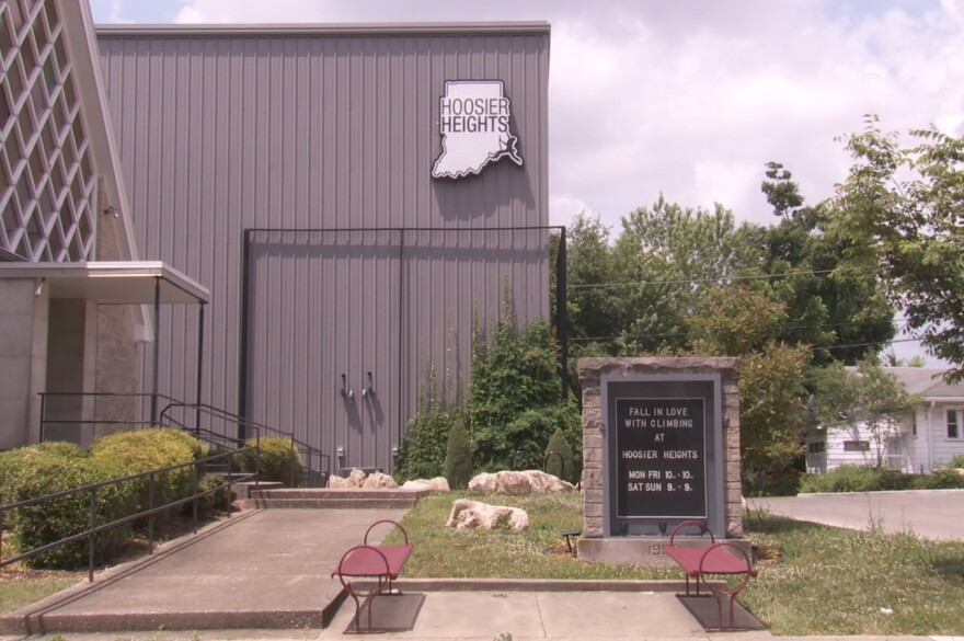 Hoosier Heights climbing gym in Bloomington
