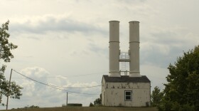 An air stripper remediation system on the grounds of the former Wurtsmith Air Force Base.